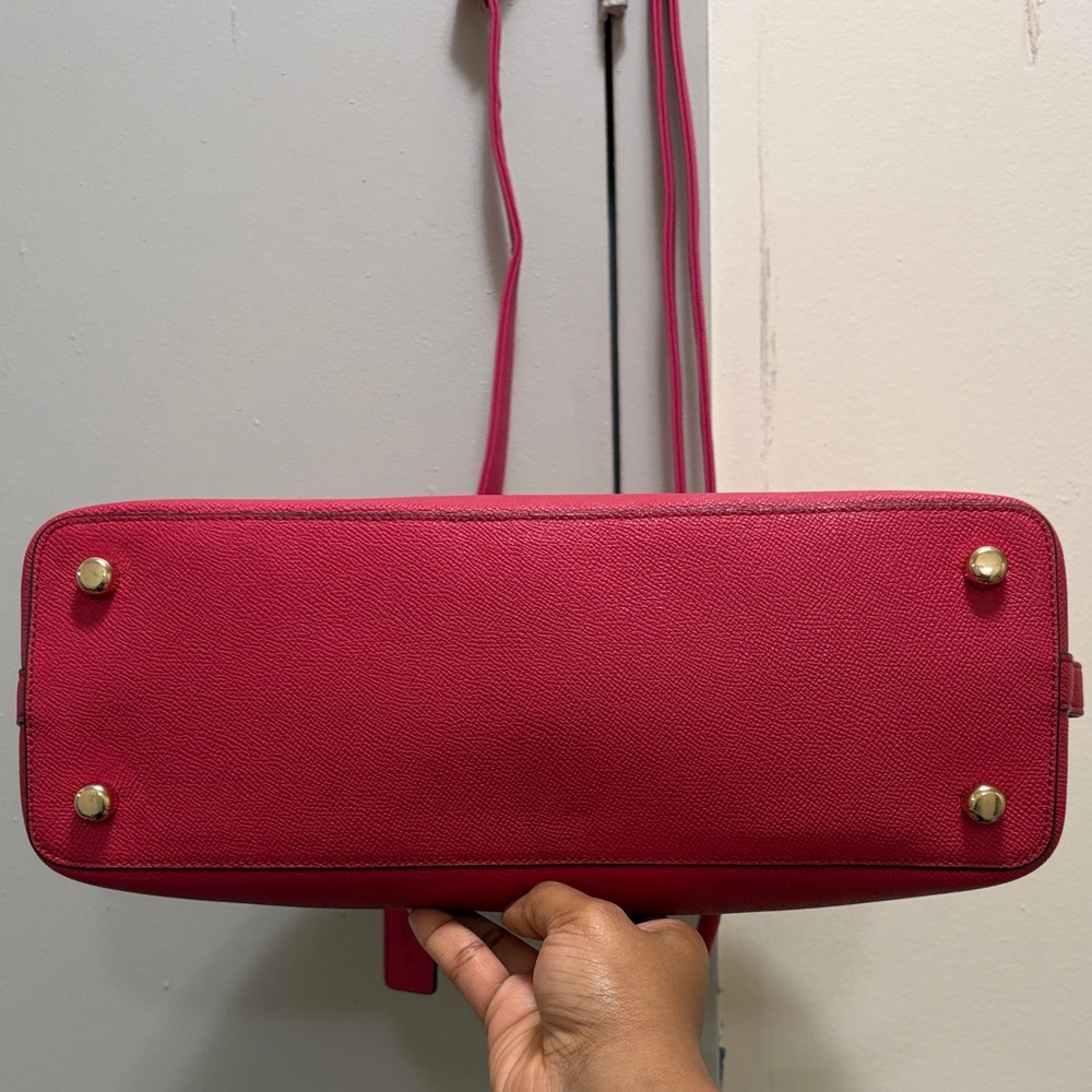 💋SOLD💋Coach Fuchsia Leather Satchel - Picture 4 of 9